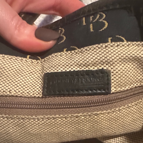 Dooney & Bourke Black and Gold Monogram Satchel